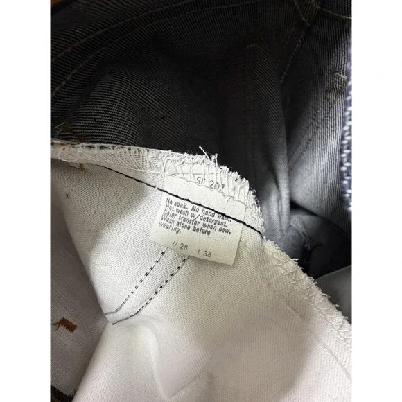 Vintage Levis 746 Student Bell Bottom Jeans Mens 28x36 Blue Dura Plus 70s